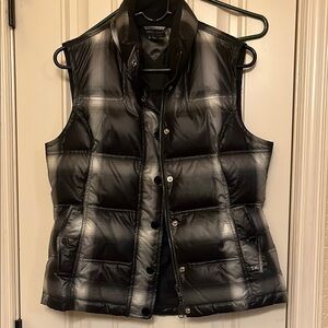 Tommy Hilfiger Black Plaid Puffer Vest